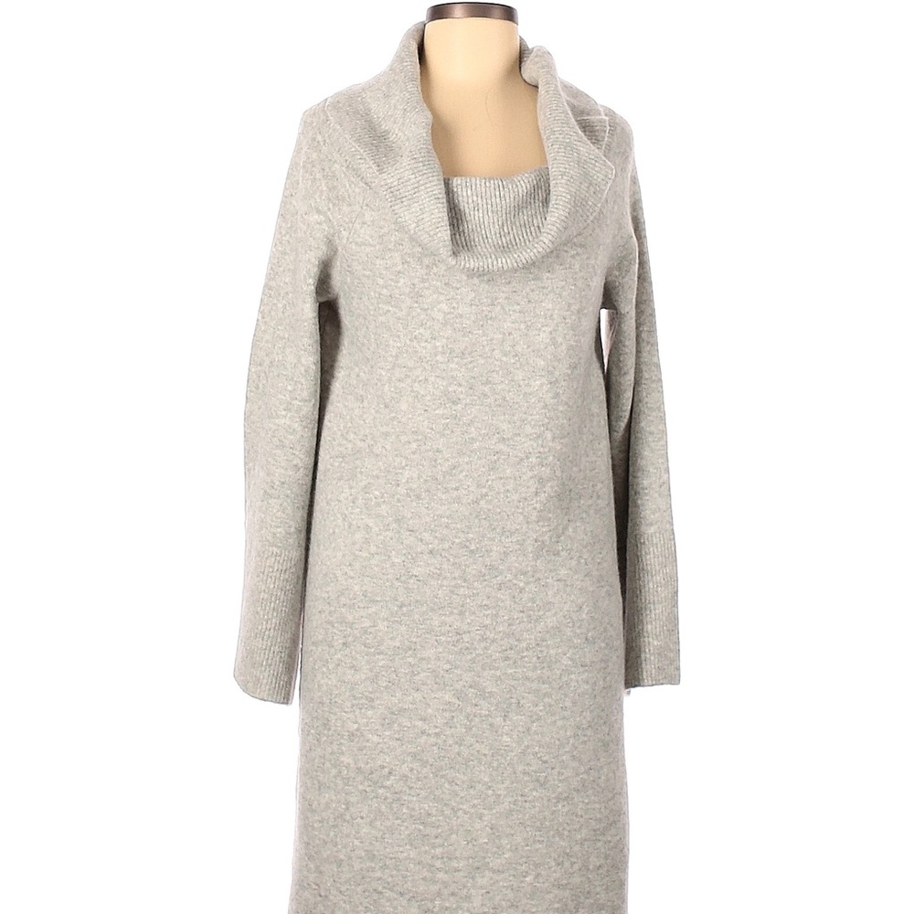 NWOT Ann Taylor Grey Cowl Neck Sweater Dress